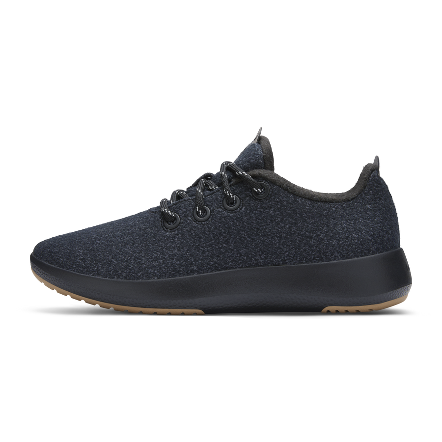 Women's Wool Runner-up Mizzle - Natural Black (Rugged Khaki Sole)
